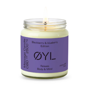 Blackberry‑Blueberry Massage Candle - CBD Broad Spectrum 2500mg - 100g