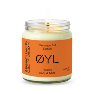 Cinnamon Roll Massage Candle - CBD Broad Spectrum 2500mg - 100g